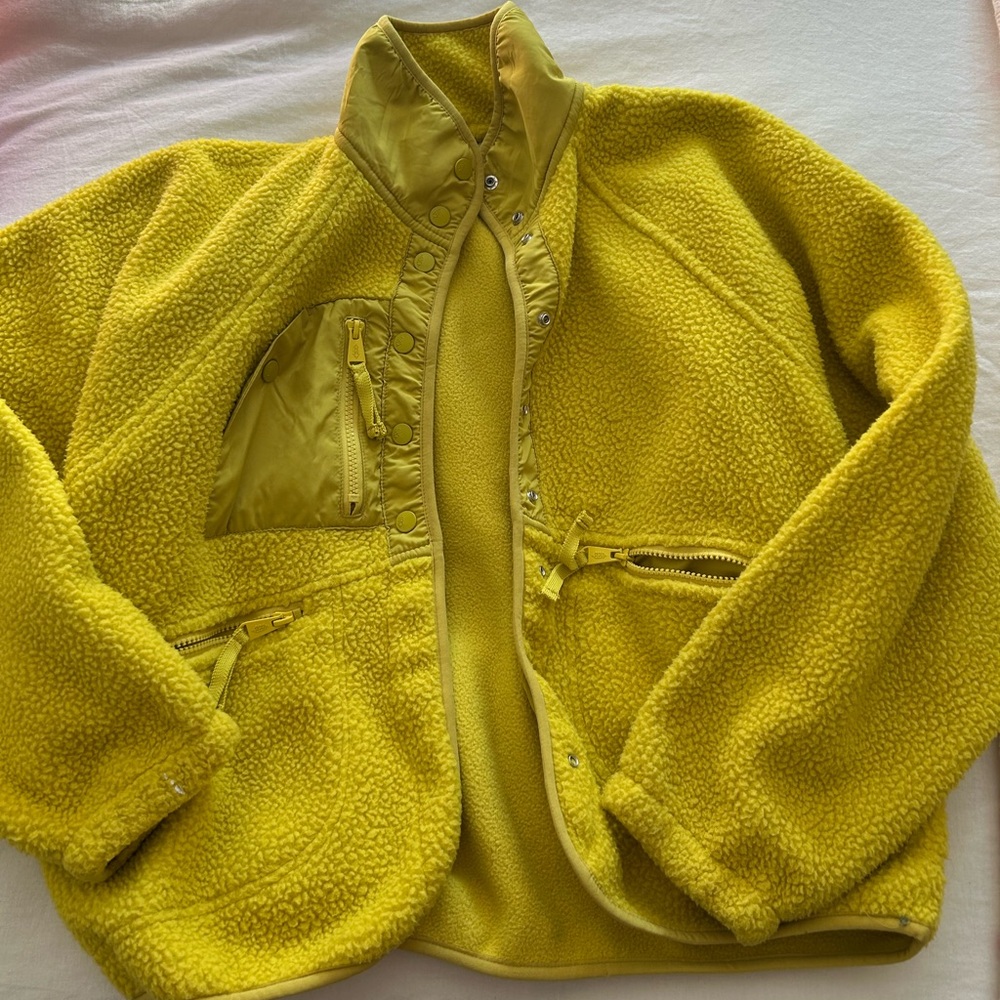 FP Movement by Free People Yellow Teddy Jacket